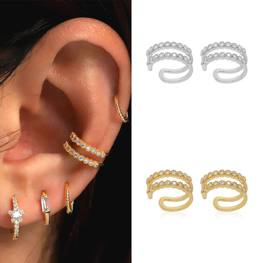 Ear cuffs con zirconias